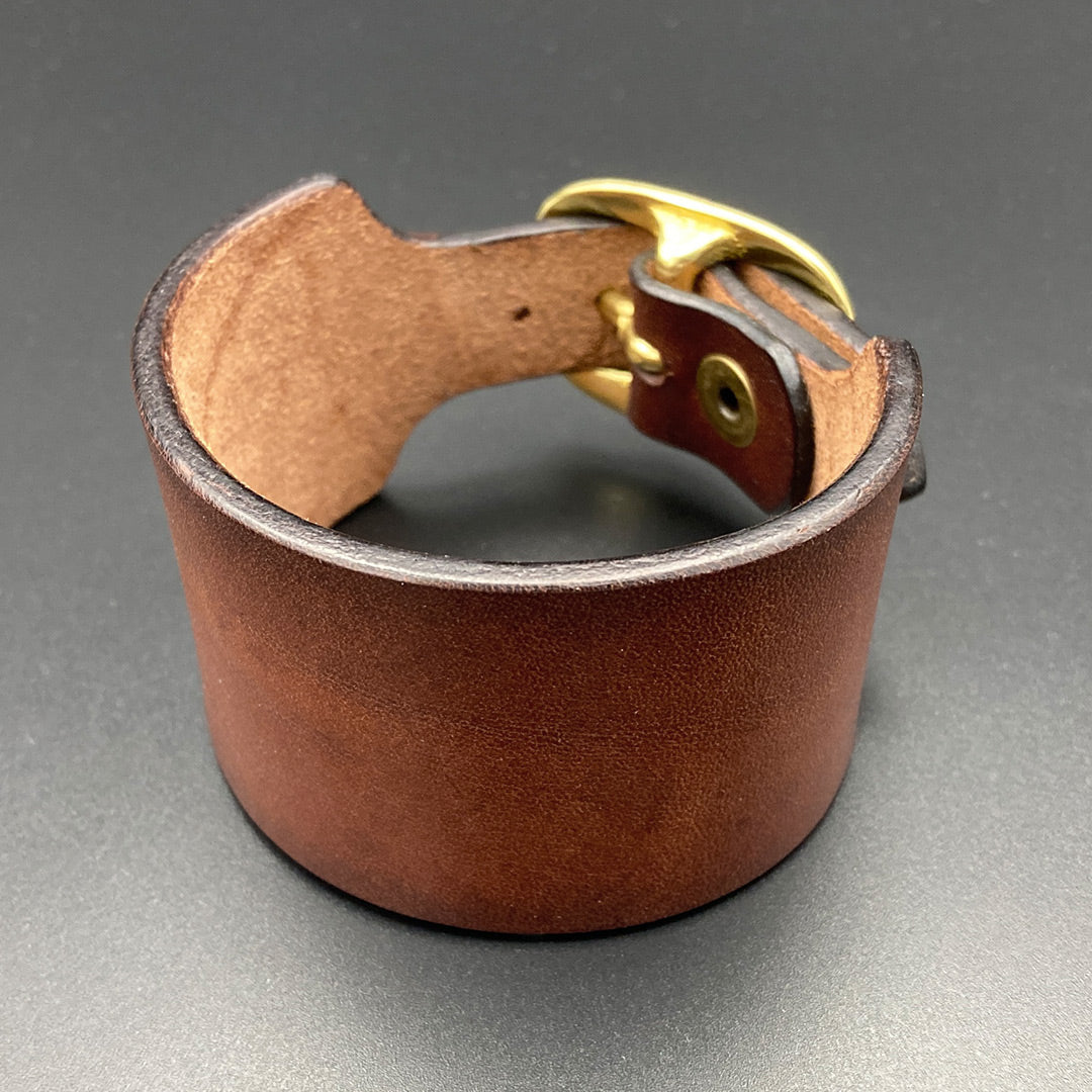 Breites Lederarmband „Prowler“, braun