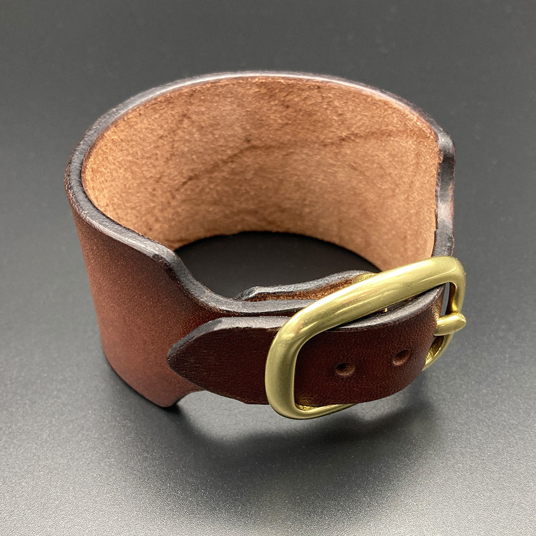 Breites Lederarmband „Prowler“, braun