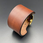 Breites Lederarmband „Prowler“, braun