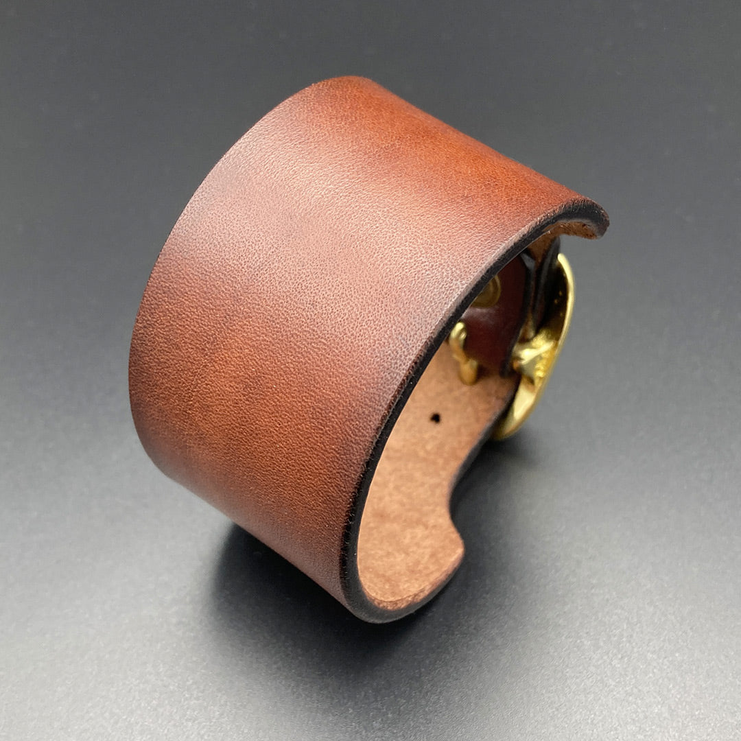 Breites Lederarmband „Prowler“, braun