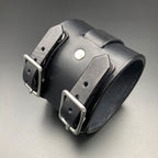 Breites Lederarmband "Johnny-D", schwarz