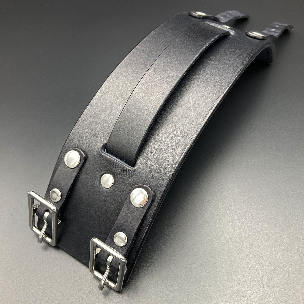 Breites Lederarmband "Johnny-D", schwarz