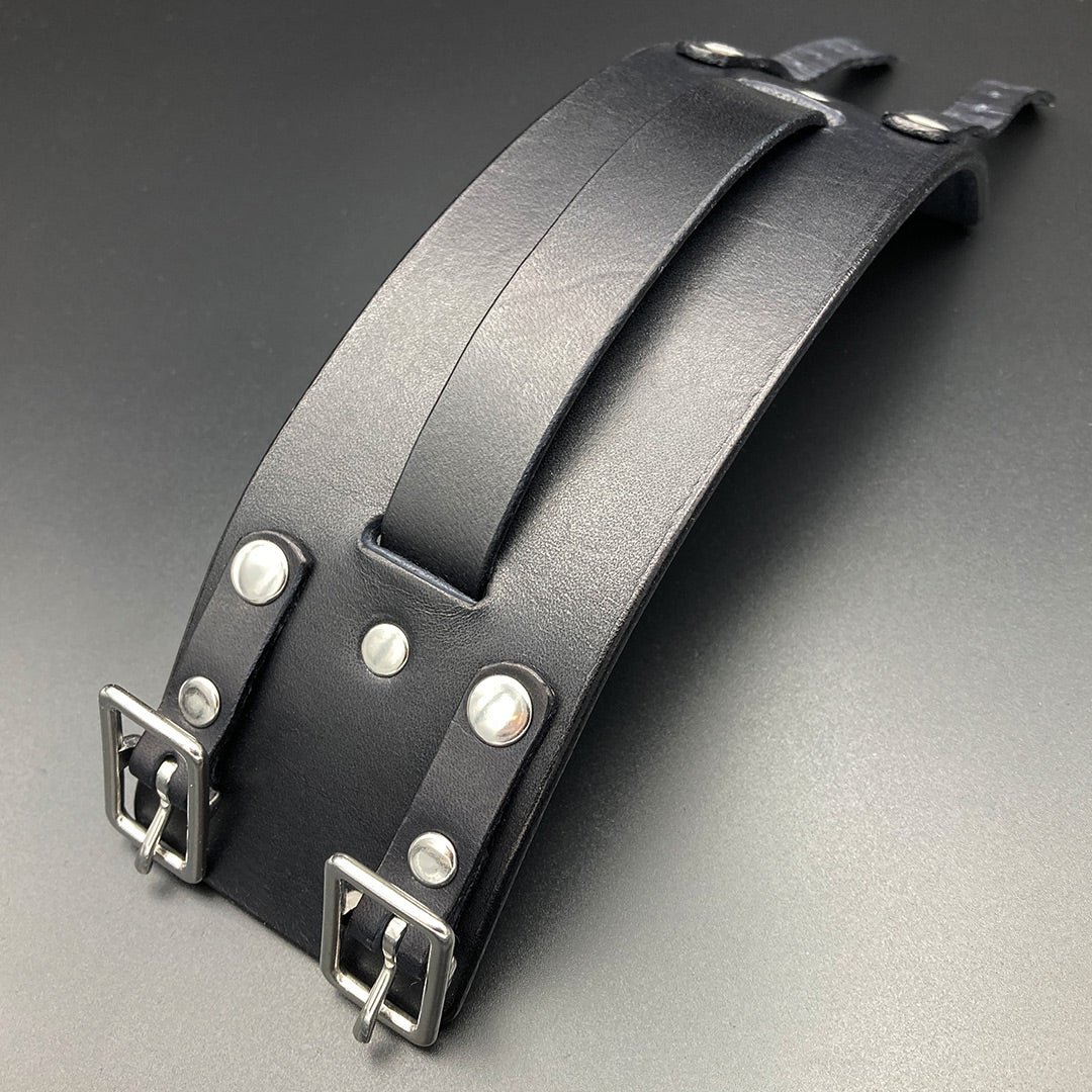 Breites Lederarmband "Johnny-D", schwarz