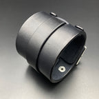 Breites Lederarmband "Johnny-D", schwarz