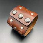 Breites Lederarmband "Outlaw", braun