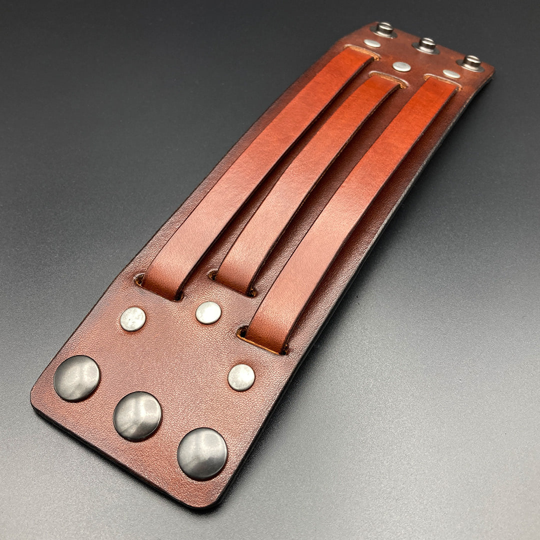 Breites Lederarmband "Outlaw", braun