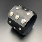 Breites Lederarmband "Outlaw", schwarz