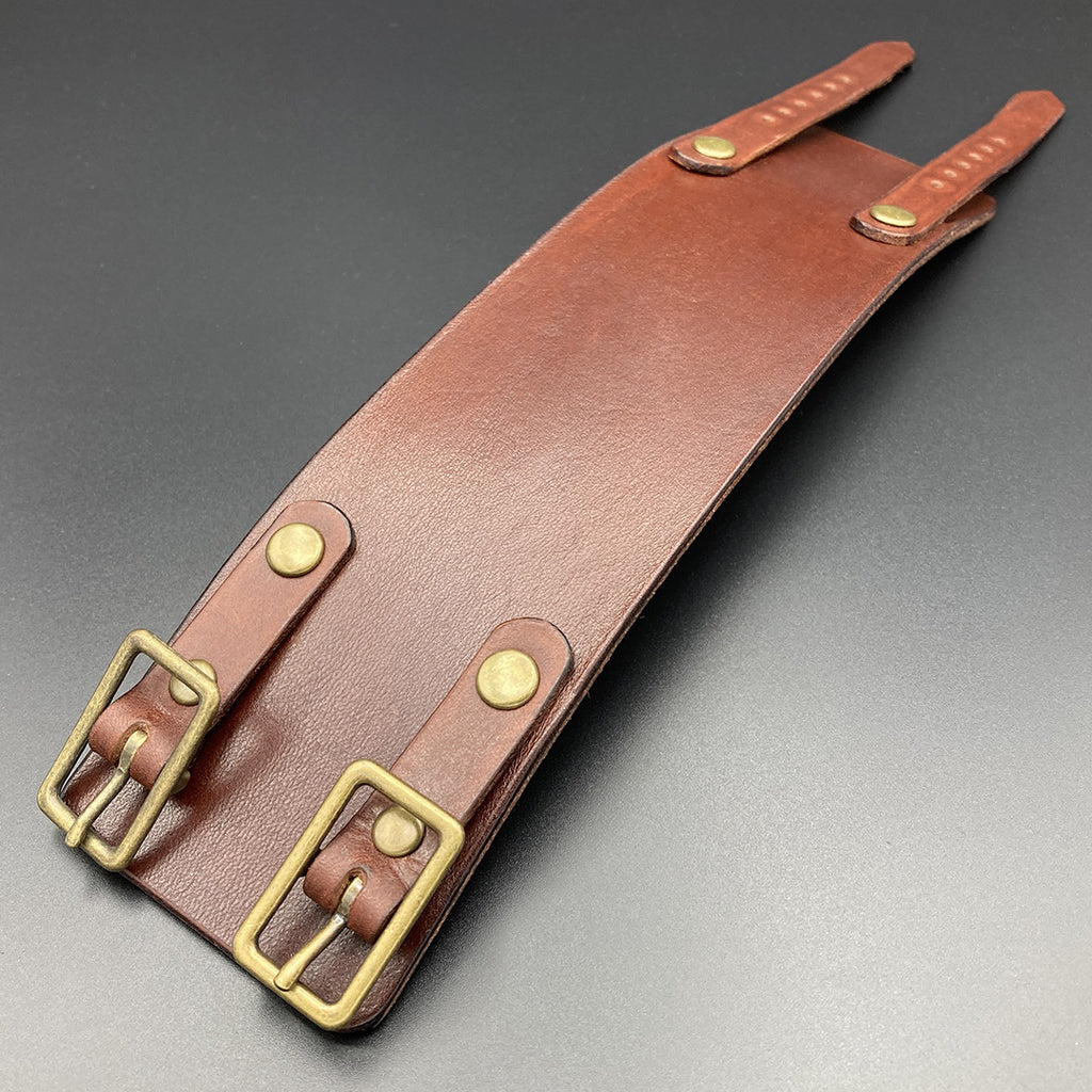 Breites Lederarmband "Pusher", braun