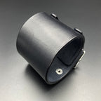 Breites Lederarmband "Pusher", schwarz