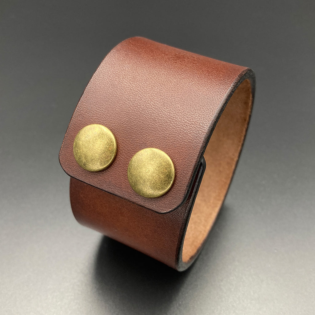 Breites Lederarmband "Ranger", braun