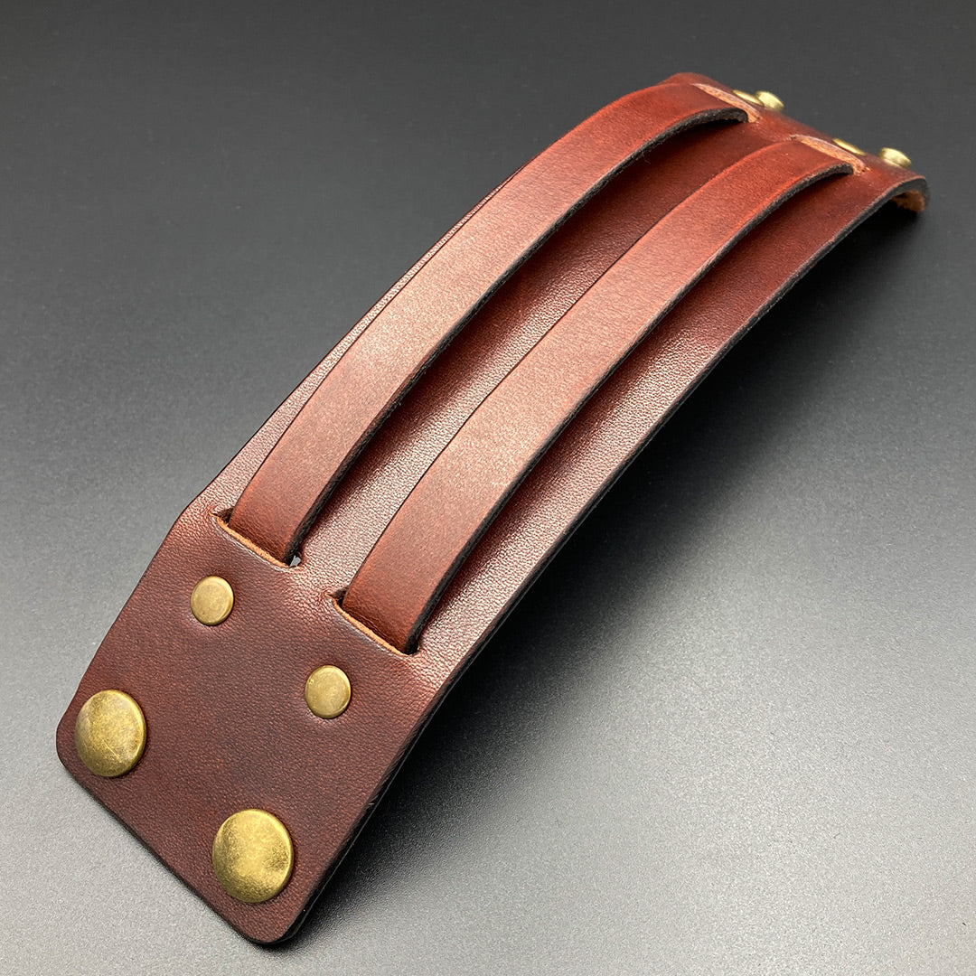 Breites Lederarmband "Renegade", braun