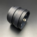Breites Lederarmband "Renegade", schwarz