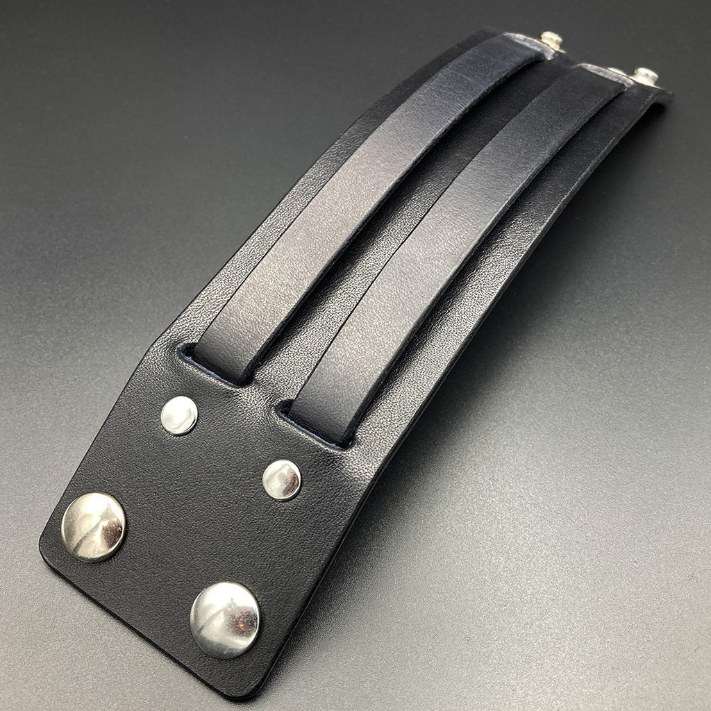 Breites Lederarmband "Renegade", schwarz