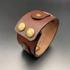 Breites Lederarmband "Trooper", braun