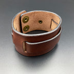 Breites Lederarmband "Trooper", braun