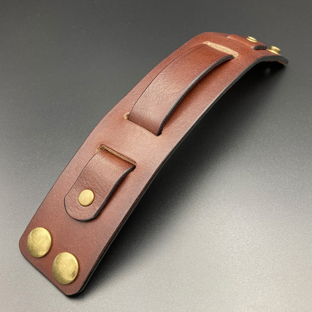 Breites Lederarmband "Trooper", braun