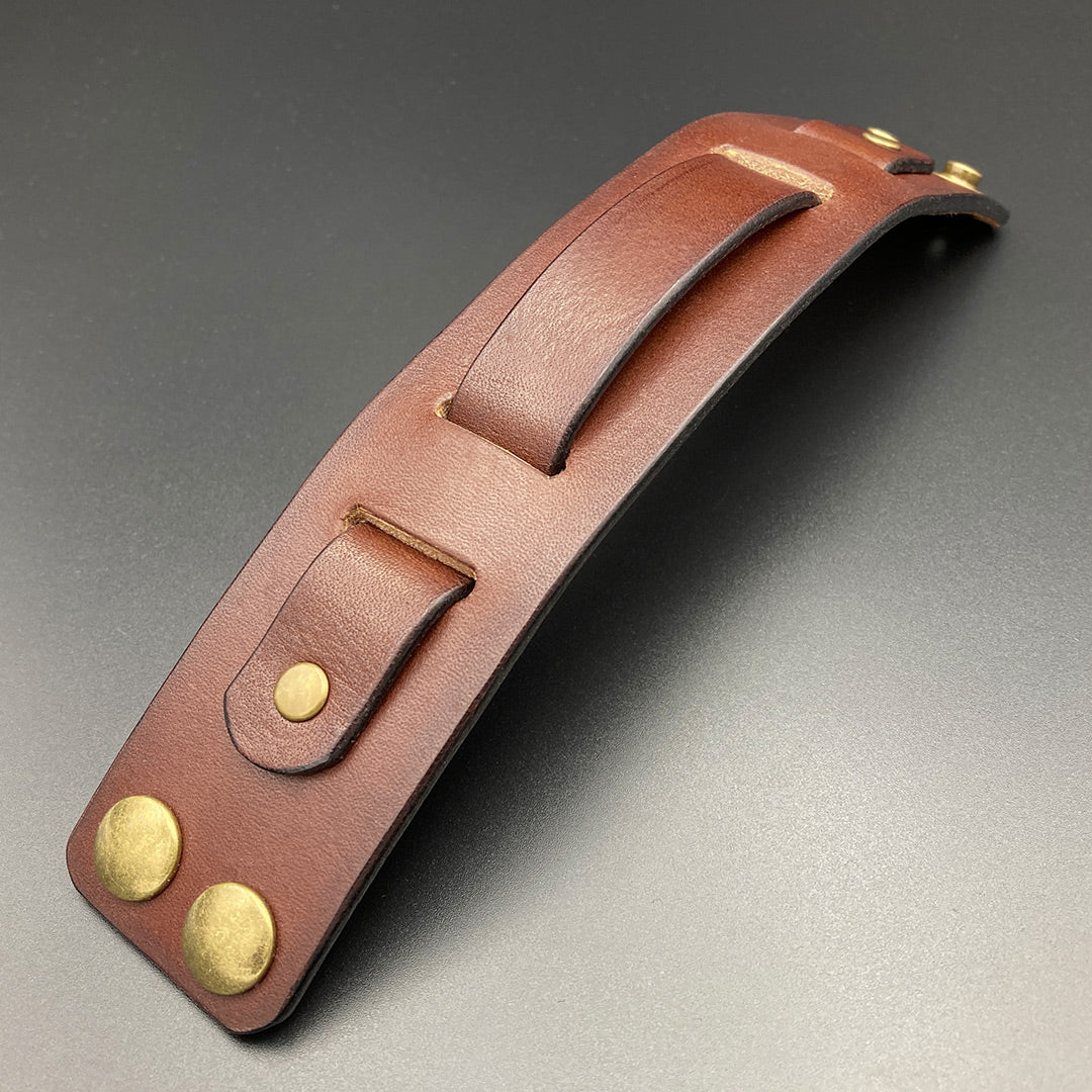 Breites Lederarmband "Trooper", braun
