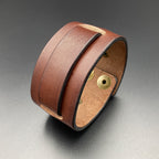 Breites Lederarmband "Trooper", braun