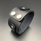 Breites Lederarmband "Trooper", schwarz