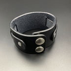 Breites Lederarmband "Trooper", schwarz
