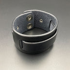 Breites Lederarmband "Trooper", schwarz
