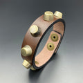 Nietenarmband „Crusher“, braun