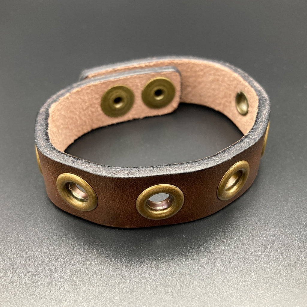 Nietenarmband „Roady“, braun
