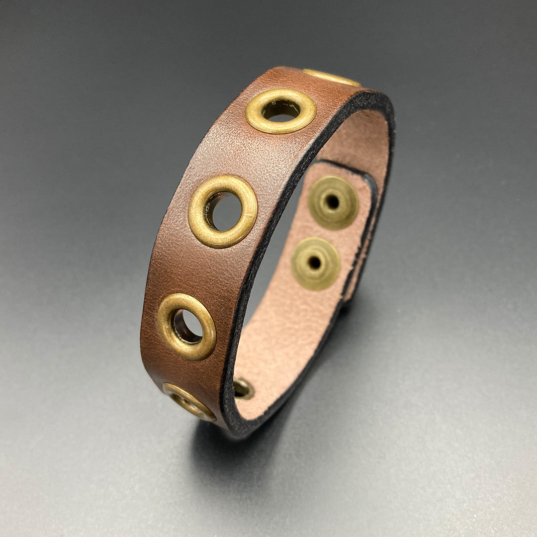 Nietenarmband „Roady“, braun
