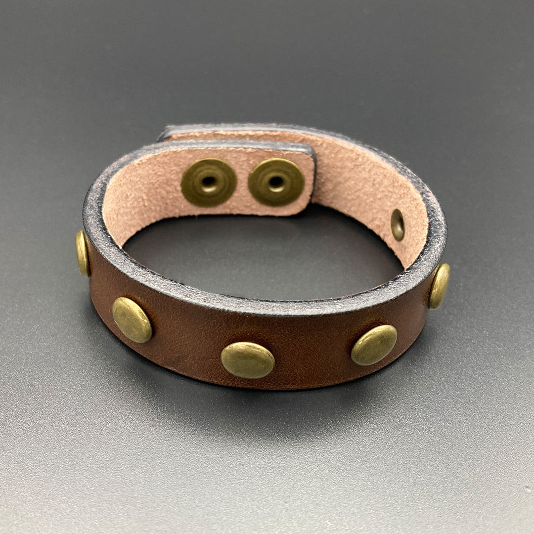 Nietenarmband „Rumbler“, braun
