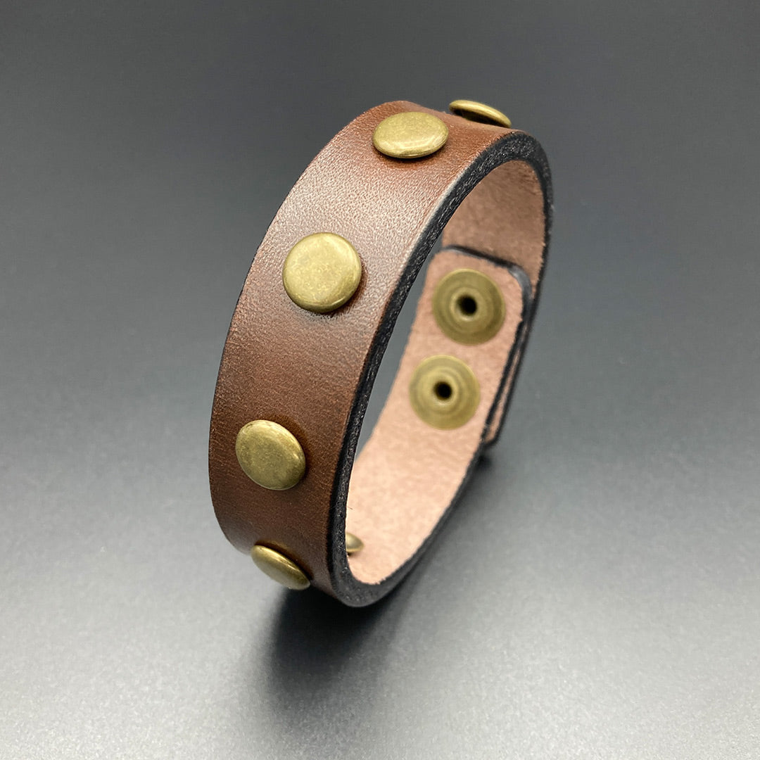Nietenarmband „Rumbler“, braun
