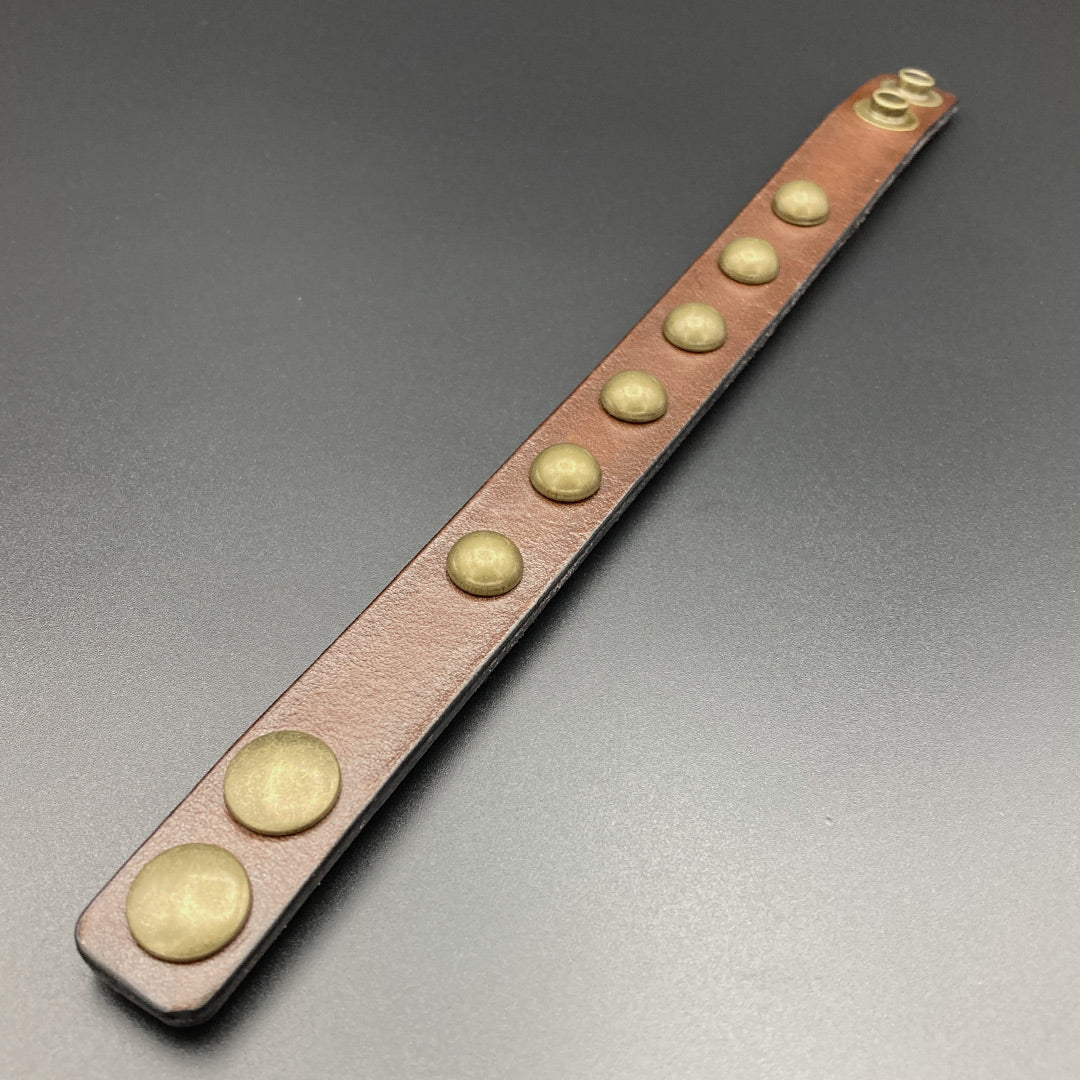 Nietenarmband „Viking“, braun