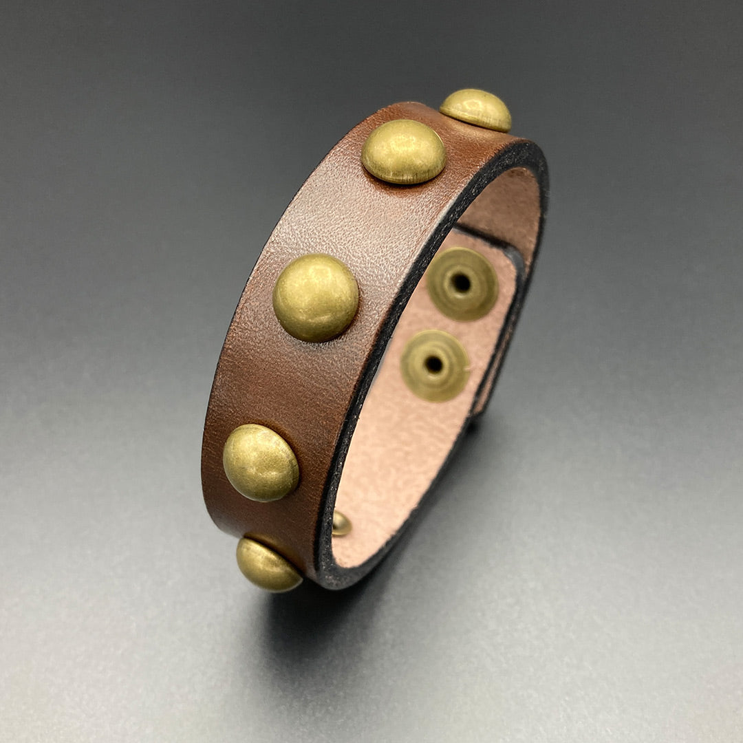 Nietenarmband „Viking“, braun