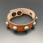 Nietenarmband „Viking“, hellbraun