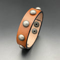 Nietenarmband „Viking“, hellbraun