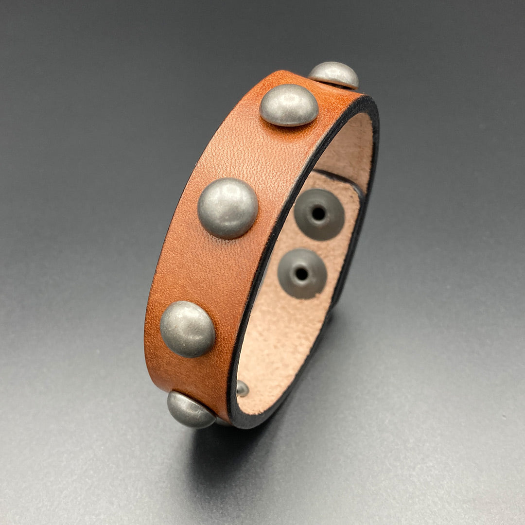 Nietenarmband „Viking“, hellbraun