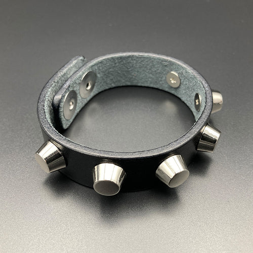 Nietenarmband „Crusher“, schwarz