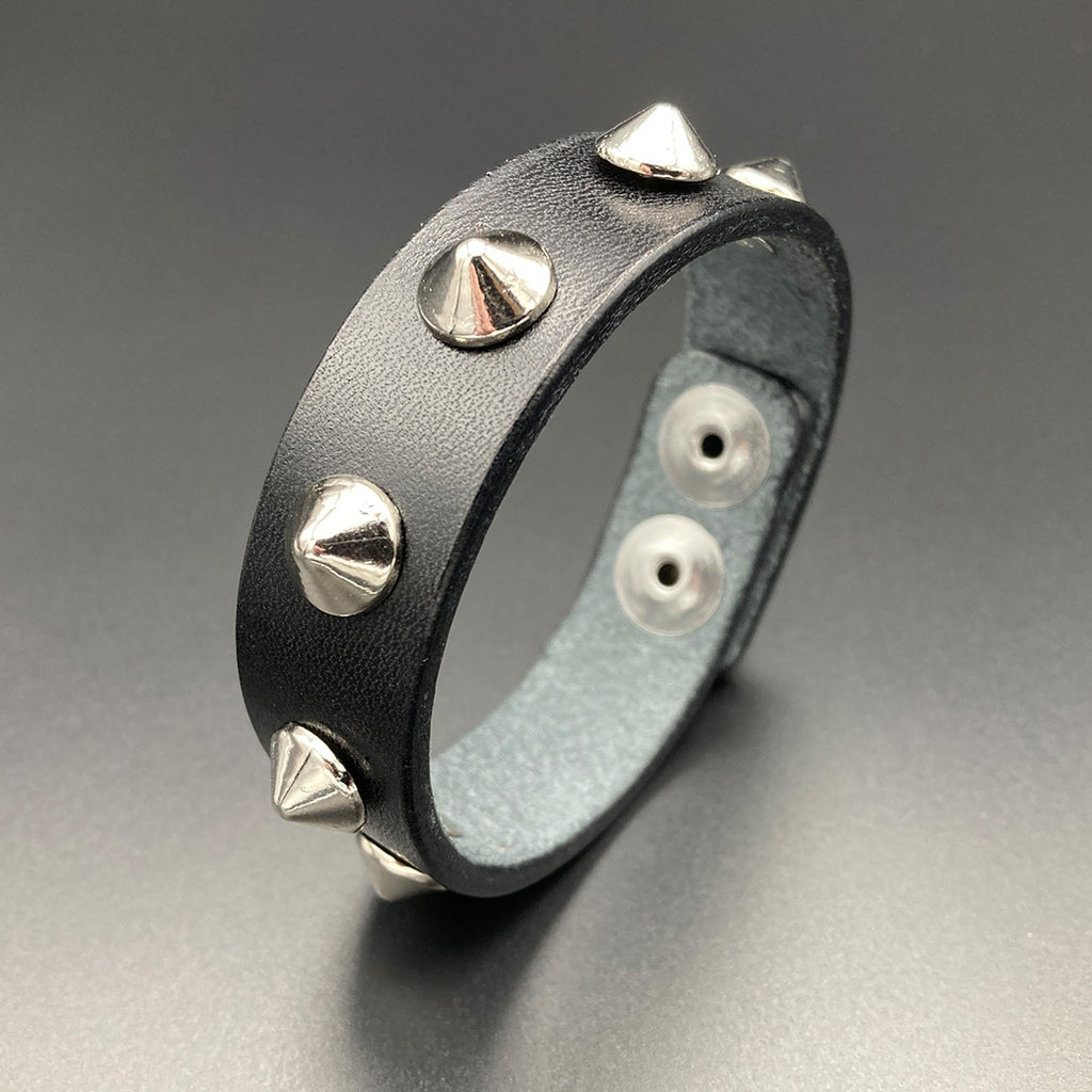 Nietenarmband „Rocker“, schwarz
