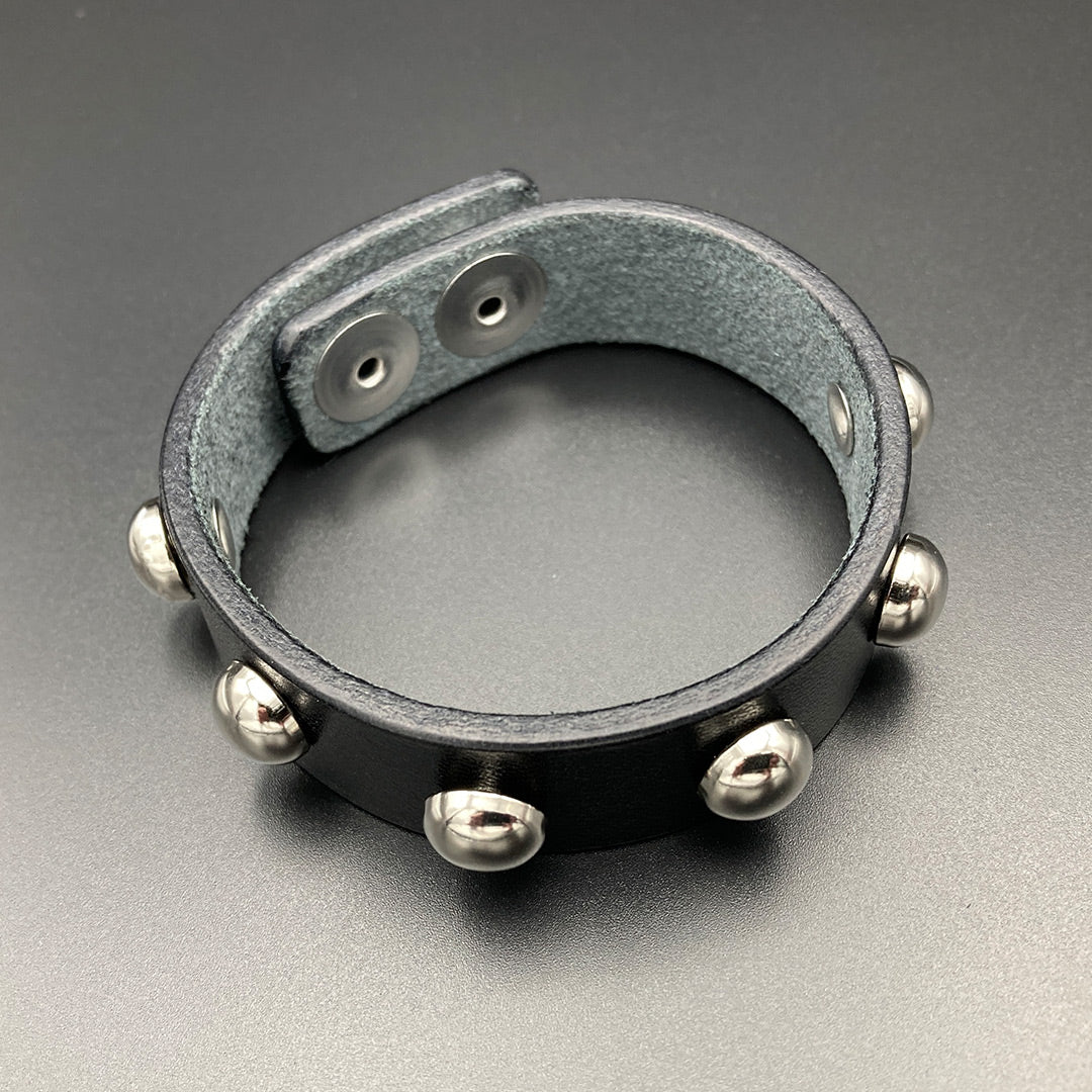 Nietenarmband „Viking“, schwarz