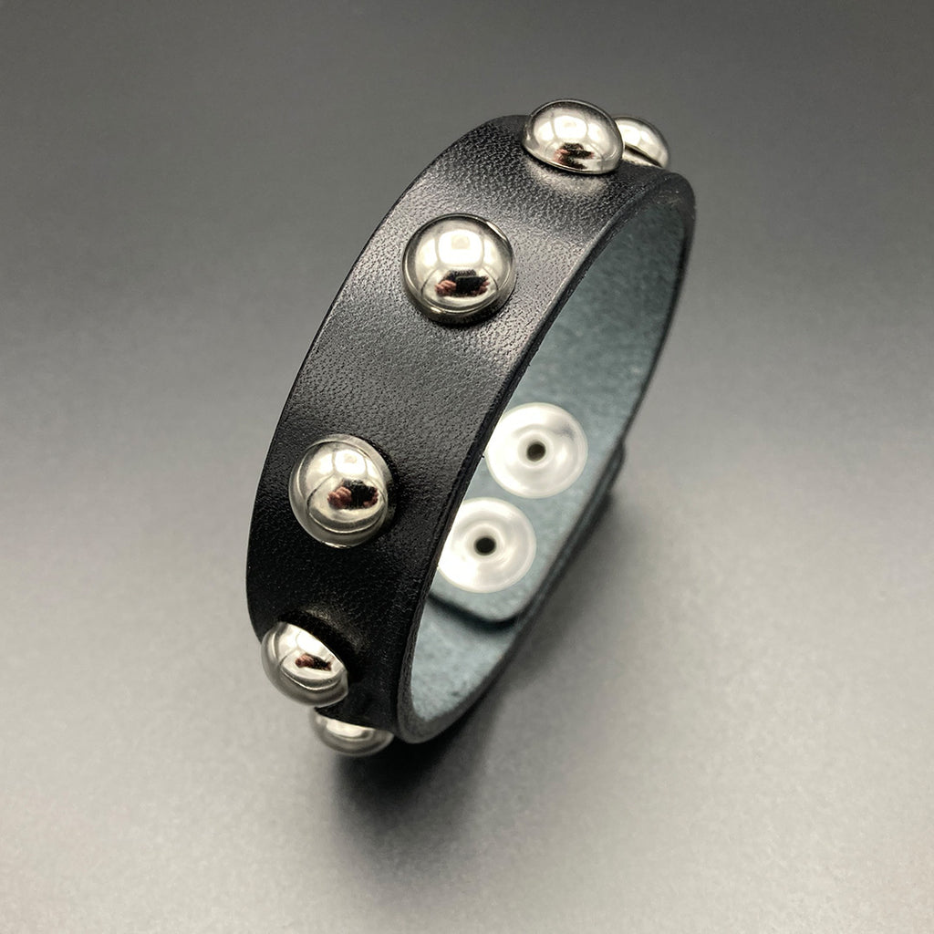 Nietenarmband „Viking“, schwarz